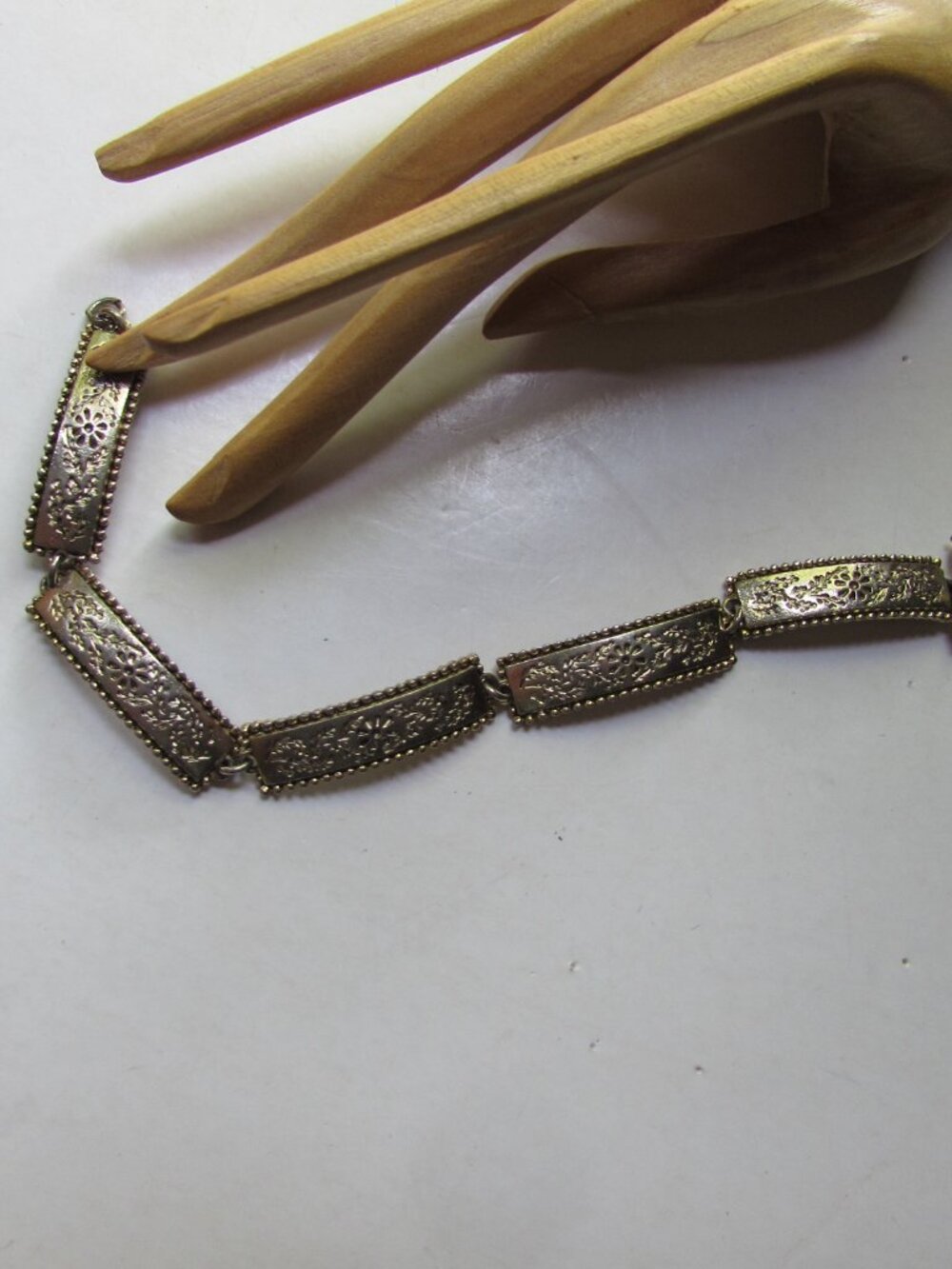 Vintage Celebrity NY Panel Link Bracelet Gold Tone